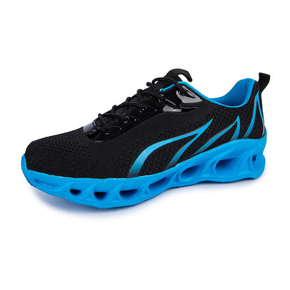 Men's Flame Print Flyknit Running Sneakers — Lightweight Fashion Shoes