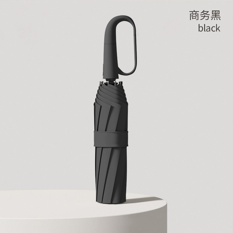 Sunny and rainy dual-purpose umbrella folding umbrella fully automatic buckle enlarged thickened multi-person outdoor anti-ultraviolet umbrella