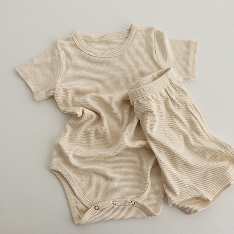 Baby Summer Romper Set — Modal Onesie Crawling Outfit for Newborns
