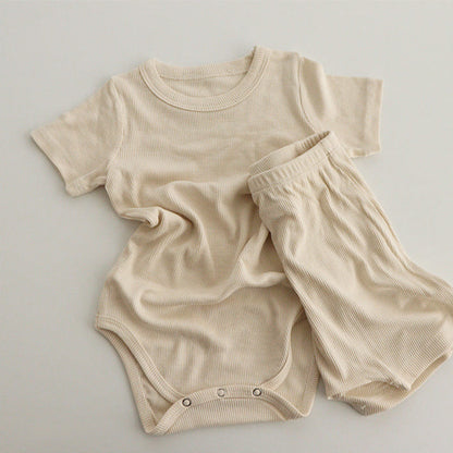 Baby Summer Romper Set — Modal Onesie Crawling Outfit for Newborns