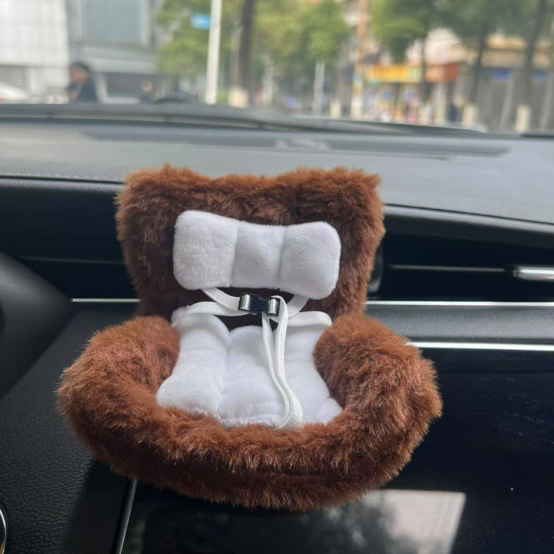 Cross-border applicable to labubu doll safety seat cute doll air outlet aromatherapy ornaments car interior decoration