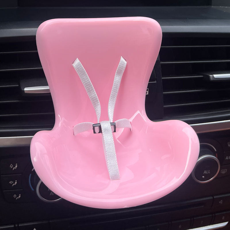 Cross-border applicable to labubu doll safety seat cute doll air outlet aromatherapy ornaments car interior decoration