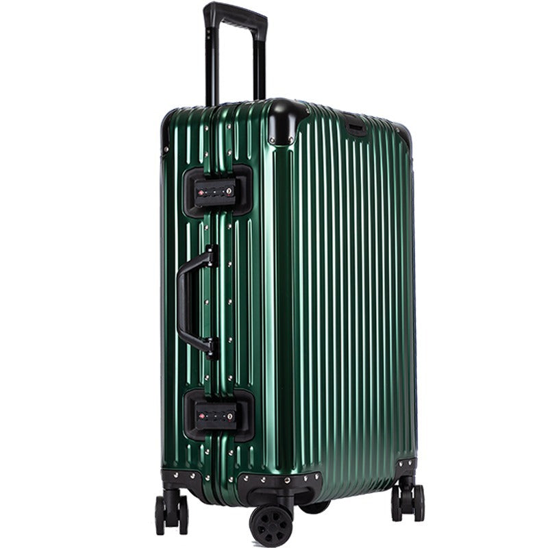 German all-aluminum magnesium alloy suitcase 20 inch boarding trolley case men and women metal travel case business suitcase gift